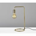 Homeroots Brushed Steel & Antique Brass Metal Desk Lamp, 7.25 x 9 x 16.5 in. 372505